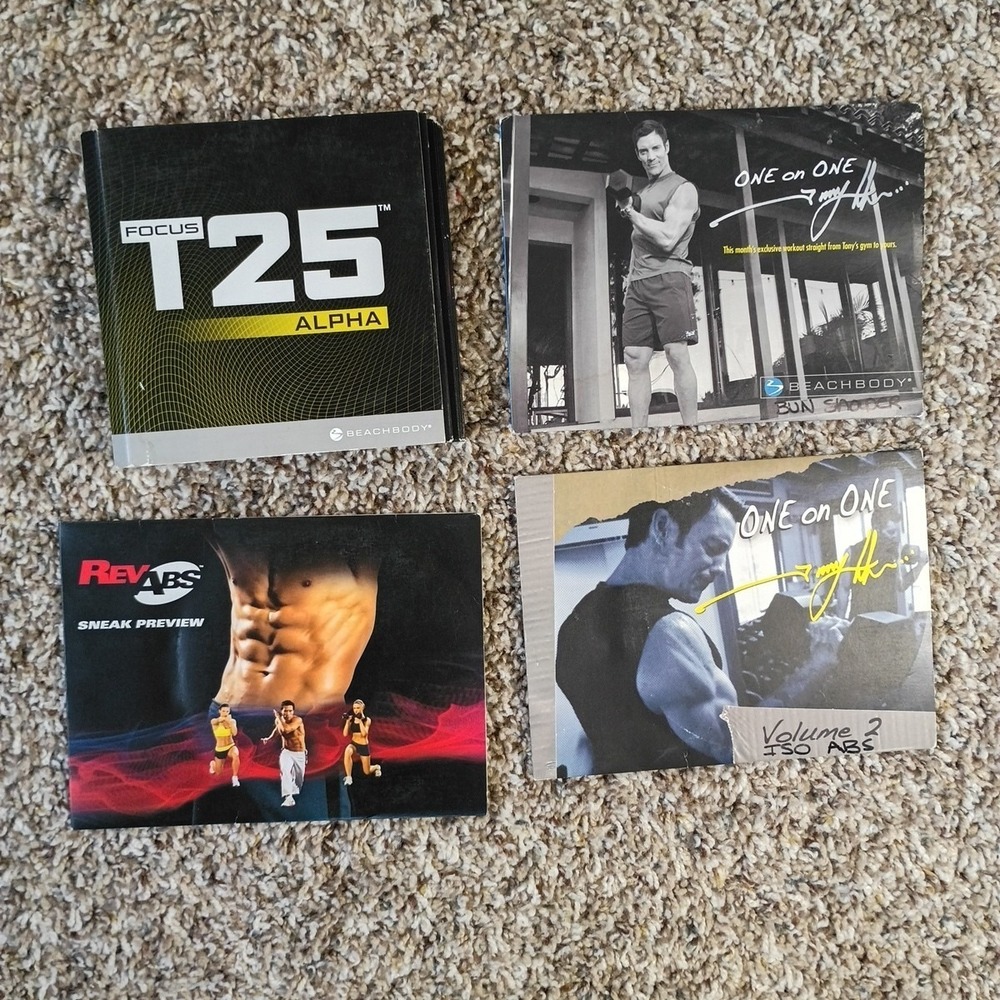 Beachbody Focus T25 Get It Done 10 DVD Set Alpha + Beta Workouts Plus Extra DVDs